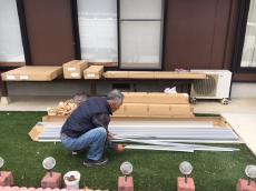 潮来　鹿嶋　ウッドデッキ　組立