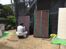 神栖市　リフォーム　塗装　修理　玄関