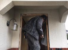 リフォーム　玄関　神栖市　修理　塗装