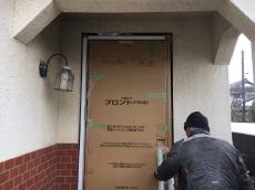 神栖市　リフォーム　玄関　修理　塗装