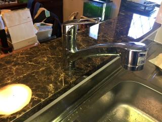 カウンター　リフォーム　キッチン　交換　潮来市