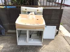 リフォーム　洗面化粧台　潮来市　取替