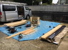 リフォーム　成田市　テラス　ベランダ　雨樋