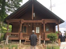 潮来市　柱交換　ログハウス　補修　修繕　リフォーム　補強　塗装　鹿嶋市