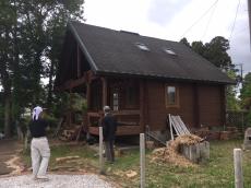 鹿嶋市　柱交換　潮来市　修繕　補修　補強　リフォーム　ログハウス　塗装