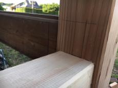 鹿嶋市　リフォーム　潮来市　柱交換　塗装　ログハウス　修繕　補修　補強