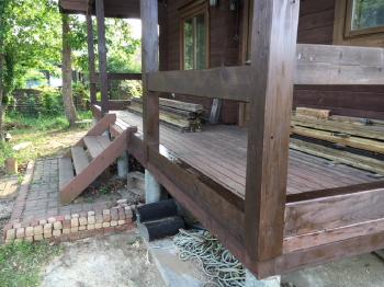 ログハウス　潮来市　柱交換　鹿嶋市　修繕　補修　補強　塗装　リフォーム