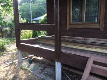 潮来市　鹿嶋市　柱交換　ログハウス　修繕　補修　補強　塗装　リフォーム