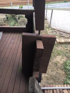 潮来市　柱交換　修繕　補修　補強　塗装　リフォーム　ログハウス　鹿嶋市