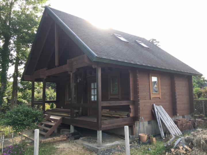 潮来市　鹿嶋市　柱交換　修繕　補修　補強　塗装　リフォーム　ログハウス