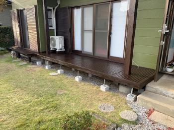 ウッドデッキ 組立 潮来市 リフォーム 鹿嶋市 取替